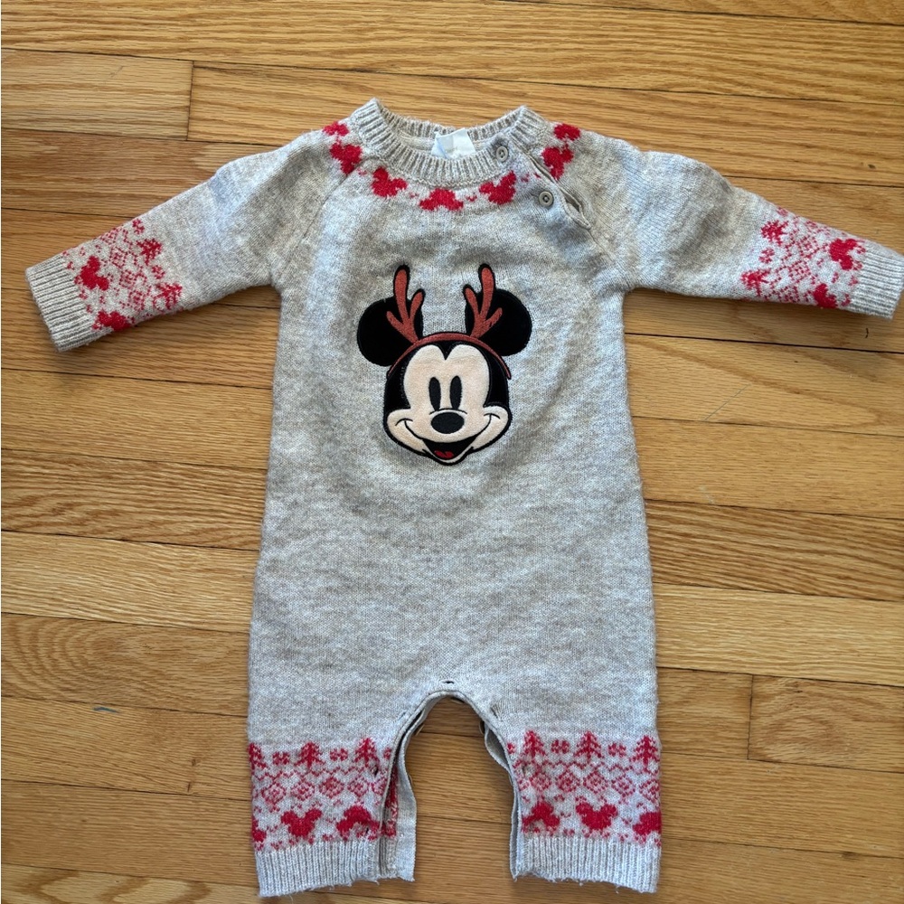 3-6M Disney Mickey Mouse sweater one piece